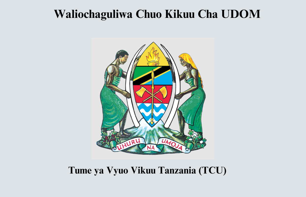 Waliochaguliwa Chuo Kikuu Cha UDOM